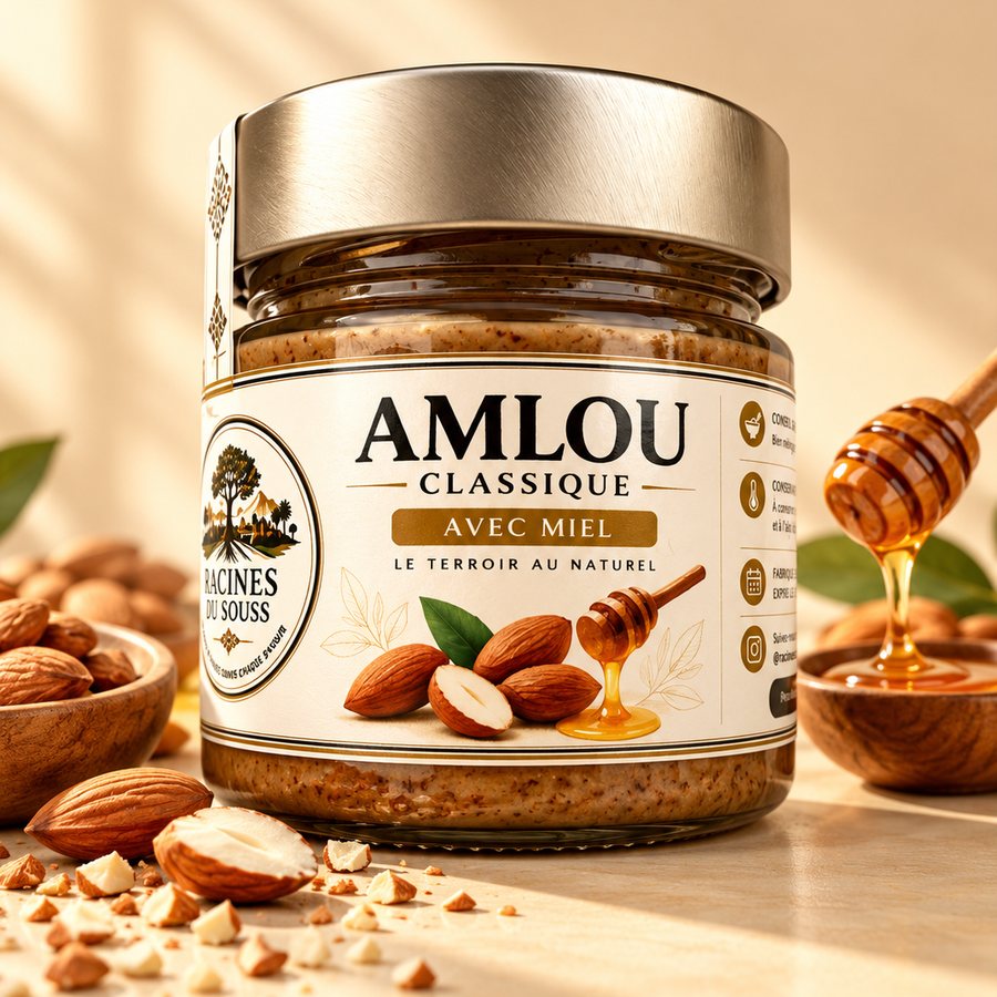 Pot d’Amlou Classique avec miel